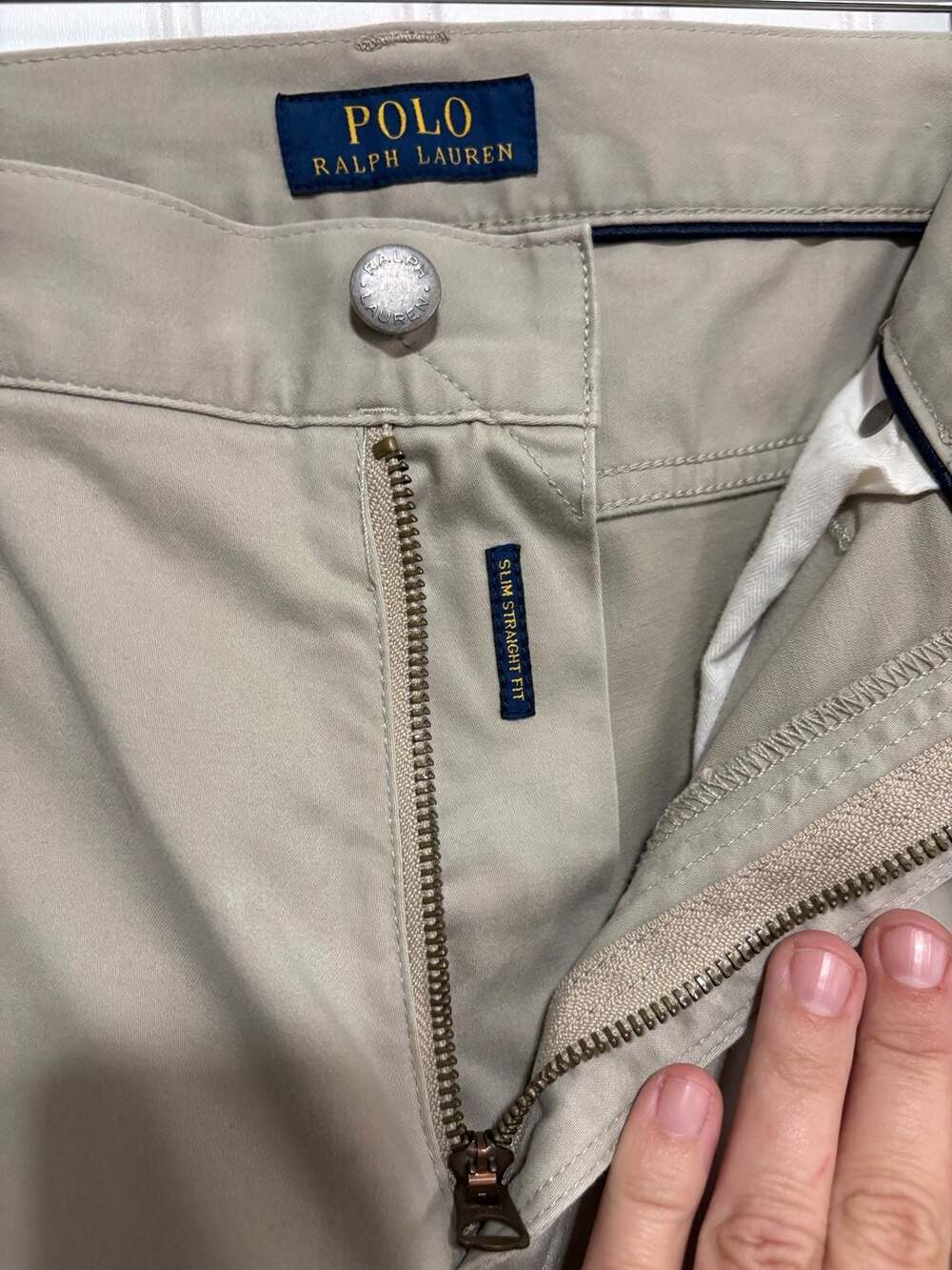Polo Ralph Lauren Slim Straight Fit 5-Pocket Pants Khaki 34/32 - Picture 7 of 7